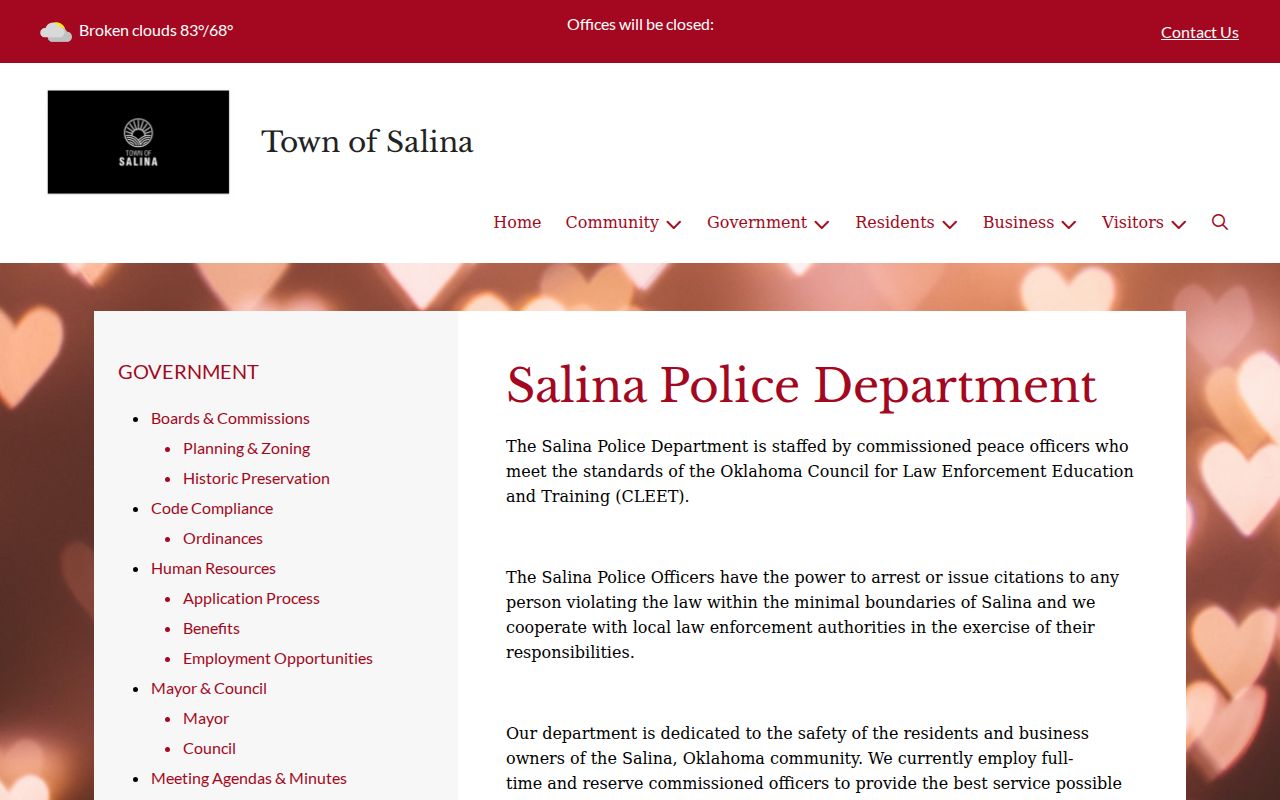 Mayes County warrant records Salina Police citation guidance