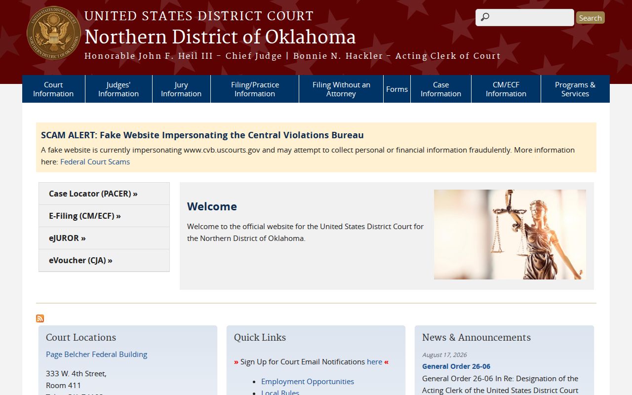 Mayes County arrest warrant lookup federal court distinction